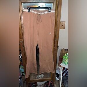 PINK Victoria's Secret Wide Leg Pants in Tan